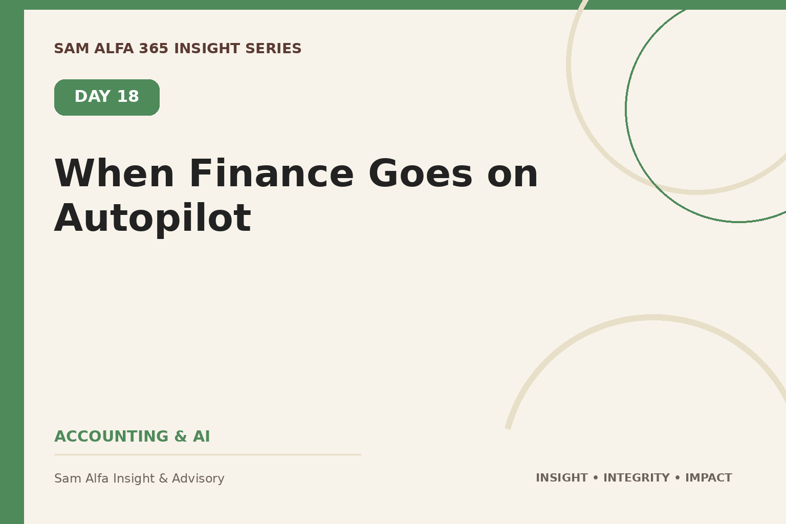 Day 18 – When Finance Goes on Autopilot
