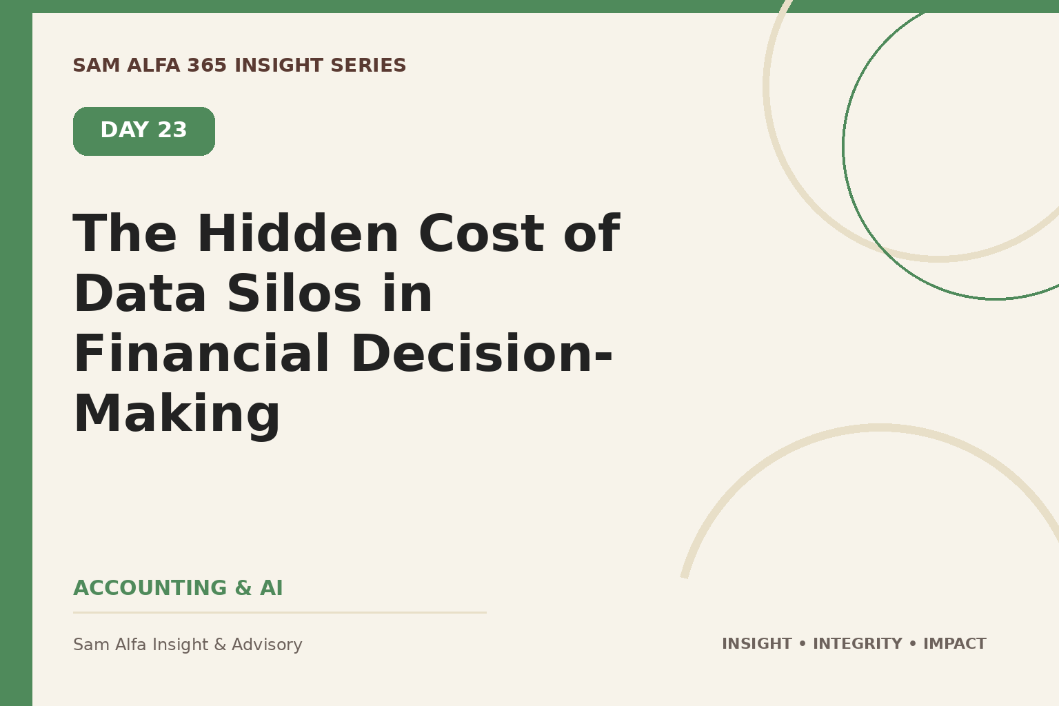 Day 23 – The Hidden Cost of Data Silos in Financial Decision-Making